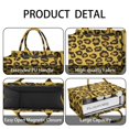 thumbnail image 4 of Large Capacity Tote Bag,Yellow and Black Of Leopard Print Handbag Fashion Luxury Tote Bag,15.7"x13"x 5.1" Inches,Laptop Compatible, 4 of 6