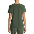 thumbnail image 3 of Scrubstar Women's Seasonal Solid Contrast V-Neck Scrub Top, 3 of 6