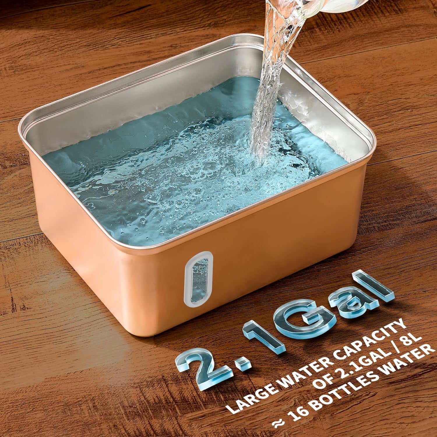 Large Capacity Stainless Steel Pet Water Fountain with Ultra-Quiet Pump, Water Level Window and Spacious Drinking Area
