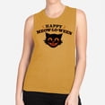 thumbnail image 2 of Happy Meow-lo-ween Women's Muscle Tank Large Antique Gold, 2 of 5
