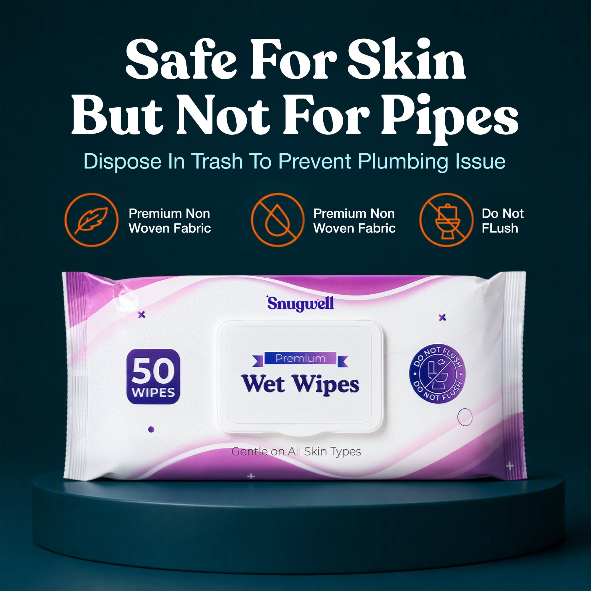 Snugwell Adult Wipes, Unscented Personal Care & Cleansing Wipes, 600 Count