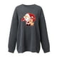 thumbnail image 4 of Sudadera de manga larga con estampado navideño informal con cuello redondo para mujer a la moda Fridja  fhghd743, 4 of 4