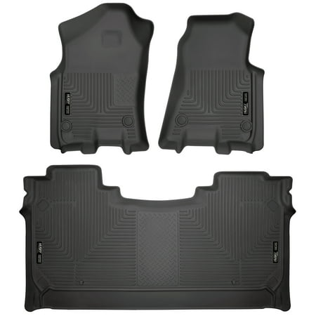 product image of Husky Liners Weatherbeater Series 94001 Black Front & 2nd Seat Floor Liners 19-22 Ram 1500 Crew