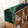 thumbnail image 6 of Green Marble 72 Inch Table Runner, Gold Abstract Vintage Modern Ombre Art Farmhouse Dresser Scarf Cotton & Linen Tablerunner for Dining/Kitchen Island/Holiday Party Décor 13" x 72", 6 of 9