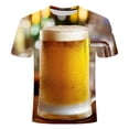 thumbnail image 4 of Telankuip Men's Bavarian Oktoberfest Short Sleeve T-Shirts Novelty 3D Full Glass of Printed Crew Neck Graphic Tee Summer Loose Comfort Plus Size Tshirt for Festival Party 4-Yellow XXXL, 4 of 4