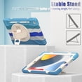 thumbnail image 7 of XYX Case for iPad 9th/8th/7th Gen 10.2 inch 2021/2020/2019 with 360 Degree Rotating, Hand Strap, Shoulder Strap, Colourful Blue, 7 of 7