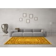 thumbnail image 3 of Ahgly Company Machine Washable Indoor Rectangle Persian Yellow Traditional Area Rugs, 5' x 8', 3 of 4