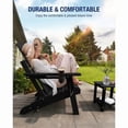 thumbnail image 6 of WINSOON All-Weather HDPE Adirondack Chair, Folding Design, Wide Seat with Cup Holder for Garden, Yard & Patio,Black, 6 of 7