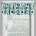 thumbnail image 2 of Ambesonne Palm Leaf Valance Pack of 2, Hawaiian Tropical, 42"X18", Aqua Black White, 2 of 5