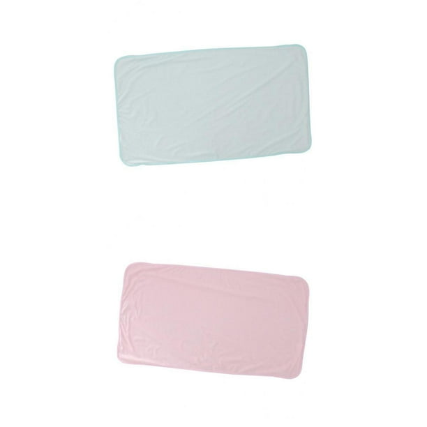 2 X Almohadillas de Cama Lavables para Incontinencia Impermeable Sunnimix Rosa + Azul