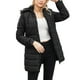 thumbnail image 1 of Gibobby Chamarra ligera mujer larga, Chamarra elástica ligera con capucha y cordón para mujer, portátil, ligera(Negro,XG), 1 of 5