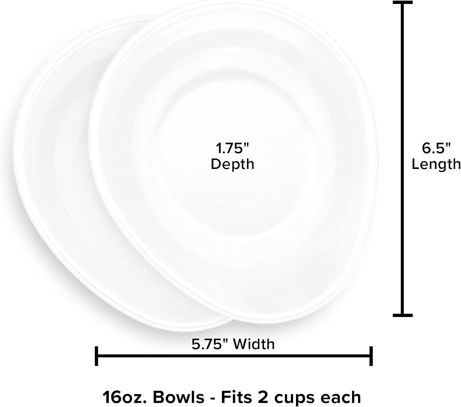 WeatherTech Extra Pair of Bowls - 16 oz, BPA-Free Plastic (TR16BWLPR)