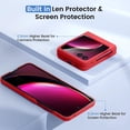 thumbnail image 3 of Motorola Razr Plus (2023) Case, [Built-in Ultra HD Camera Tempered Glass Protective Film], Hard PC Ultra-Thin Anti-Scratches Shockproof Protective Case for Motorola Razr+ 2023 - Red, 3 of 14