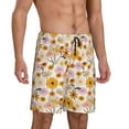 thumbnail image 2 of Sikiie Boho Flowers Mens Pajama Shorts, Lounge Pant, Men's shorts，Sleep Pj Shorts for Men-Small, 2 of 6