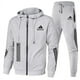 thumbnail image 4 of Sudadera con capucha y pantalones con cremallera para hombre, traje para correr de 2 piezas, ocio, fitness, transpirable, moda sencilla, alta calidad, primavera y otoño, 4 of 5