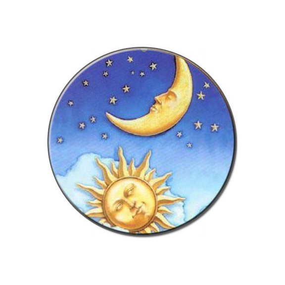 Celestial Sun Moon Stars Lapel Hat Pin Tie Tack Small Round