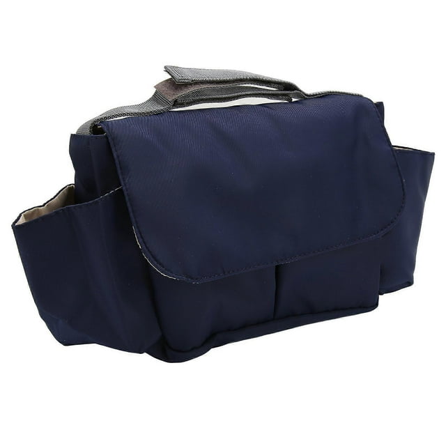 Baby Stroller Organizer Waterproof Large Capacity Diapers Bag Multiple Pockets Nylon Accessories Storage Bag Dark Blue