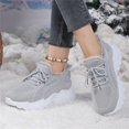 thumbnail image 5 of Willtoo Womens Cozy Lined Sneakers Lace Up Warm Plush Casual Walking Shoes Thick Sole Non Slip Athletic Shoes for Cold Weather, 5 of 6