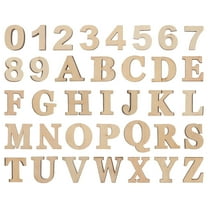 English Alphanumeric 36 Pcs Scrapbooking Wooden Numbers Unfinished Alphabet Letters for Boxwood
