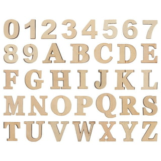 Thin Wooden Letters, 2-Inch, Natural, 60-Piece Mixed Lot