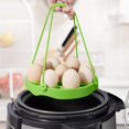 thumbnail image 2 of ZECATL Silicone Egg Steamer Rack for Instant Pot Accessories, Pressure Cookers Sling Holds 9 Eggs for 5/6, 8 Quart (Light Purple, 2 of 7