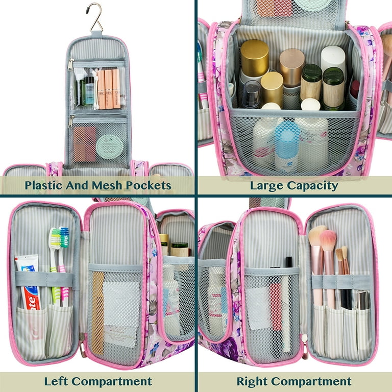 Travel Makeup Bag With Compartments Water-resistant Makeup 