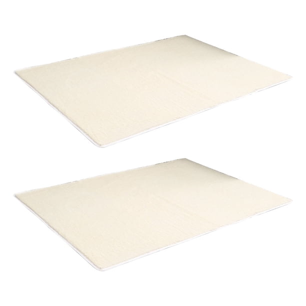 Alfombra de poliéster Yuarrent 2 uds para dormitorio cabecera sala de estar 40x60cm blanco