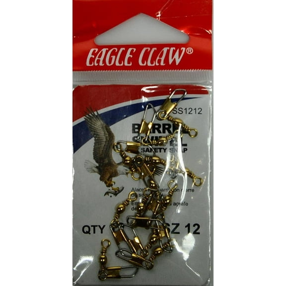 Eagle Claw Fishing, SS1212 Barrel Swivel, Size 12.