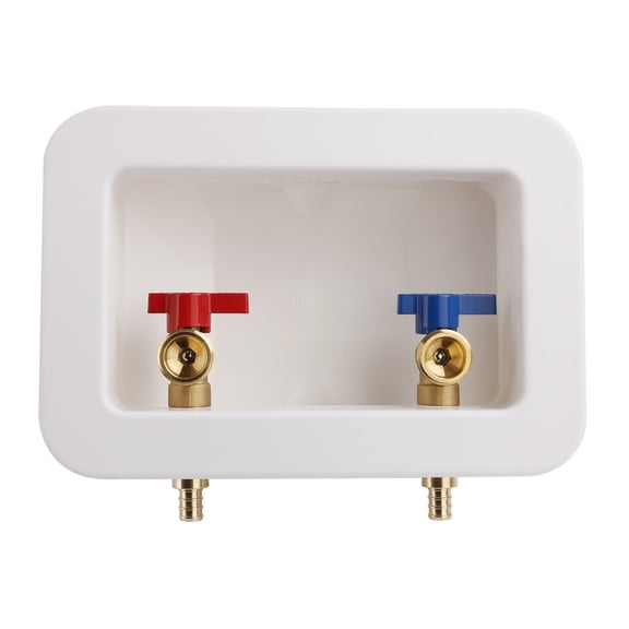 Watflow Ice Maker Outlet Box Without Water Hammer Arrestor,PEX Connection, 1/4-Turn Ball Valve