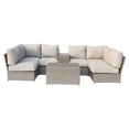 thumbnail image 4 of Living Source International 8-Piece Outdoor Conversation Set with Cushion - Gray, 4 of 5