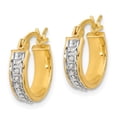 thumbnail image 2 of Auriga Sterling Silver Gold-plated Diamond Mystique Hoop Earrings for Women, 2 of 6