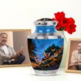 thumbnail image 6 of JAGASY Music Urn Son Ashes - Large Blue Urn for Human Ashes - Musical Notes Urns for Sister Funeral - Bird Urns for Adult Men Remains - 10 Inch, 6 of 7