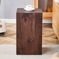 thumbnail image 3 of Side Table 12 Inch Square Walnut Wood Grain MDF End Pedestal Stand No Assembly for Sofa, 3 of 7