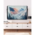 thumbnail image 5 of 4th of July Outdoor TV Cover 70 to 75 Inch Weatherproof, Mountain Forest Independence Day 600D Oxford TV Covers with Waterproof Zipper, Outside Flat TV Screen Protector Size 68"W x 42"H x 4.5"D, 5 of 7
