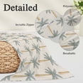 thumbnail image 3 of Grey Blue Palm Tree Throw Pillow Cover 20 x 30 Inch Decorative Pillow Cover Summer Tropical Botanical Rustic Lumbar Pillowcase Seasonal Rectangle Cushion Case for Couch Sofa Bed Living Room, 3 of 9