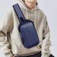 thumbnail image 1 of Bolso de pecho para hombre, bolso de mano, bolso de hombro para viajar, caminar, gimnasio, montar a caballo, escalar Azul, 1 of 8