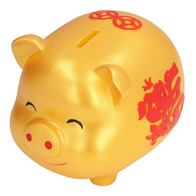 Peahefy Piggy Bank Cute Cartoon Shape Anti Falling Pig Money Box for Children Gift Home Decoration Coins Storage,Pig Money Box,Coin Bank