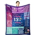 thumbnail image 1 of LHSHID 13th Birthday Gifts For Girls Best Gifts For 13 Year Old Girls Blanket Gifts For 13 Year Old Girl Teenage Girl Gifts For 13 Year Old Girl 13 Year Old Girl Gift Ideas Bday Decor 30x40in, 1 of 6