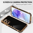 thumbnail image 3 of Compatible with Samsung Galaxy A55 5G Case Cute Luxury Plating Design for Women Girly, Soft TPU Shockproof Reinforced Corners Protective Phone Case for Galaxy A55 5G 6.6", Black, 3 of 12