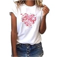 thumbnail image 2 of Pntutb mujeres bicicleta amor camiseta verano Casual tops coreano Harajuku estilo gráfico tops Pntutb Pntutb-2915, 2 of 9