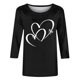 thumbnail image 5 of TaTaai Women's A 3/4 Sleeve Christmas Printed Round-neck Top Gift, 5 of 6