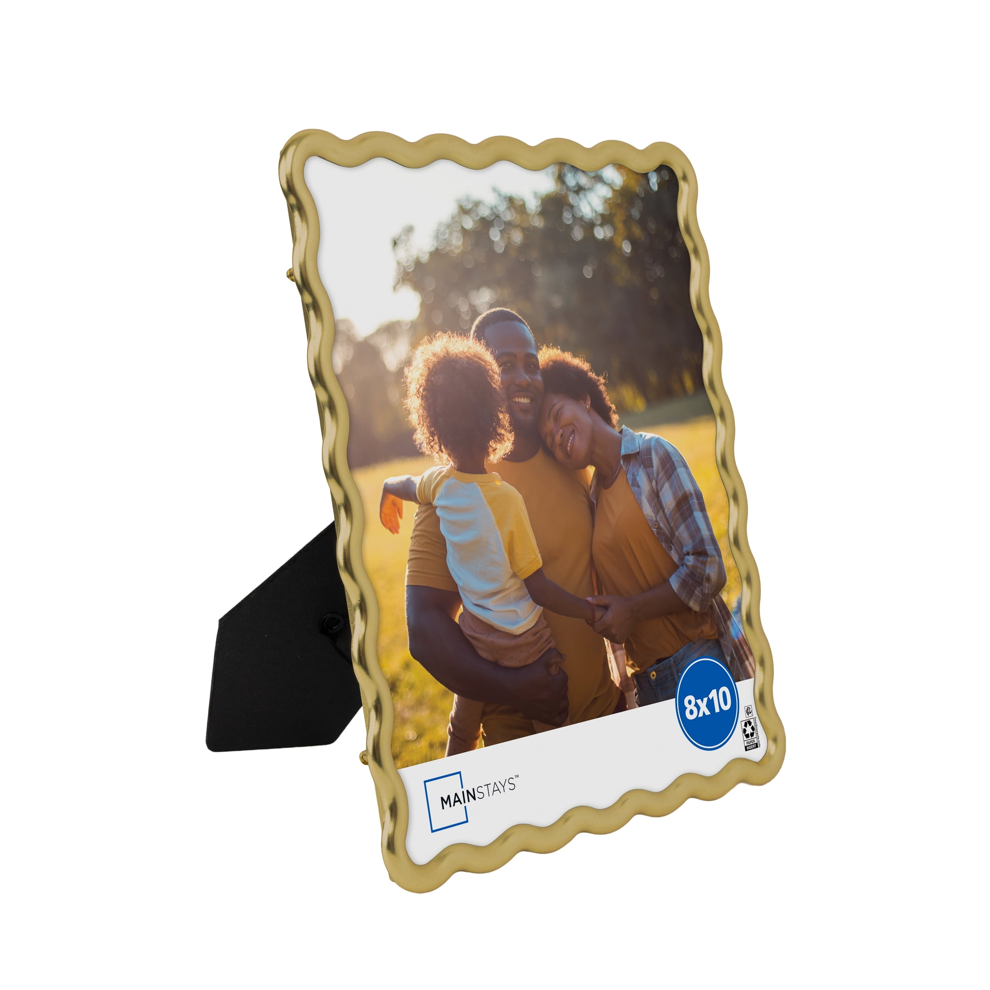 Mainstays 8 x 10 Gold Wavy Tabletop Picture Frame