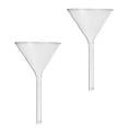 thumbnail image 5 of MasteelfCA 2pcs 100mm Scientific Glass Filling Funnels Short Stem Glass Triangular Funnel, 5 of 5