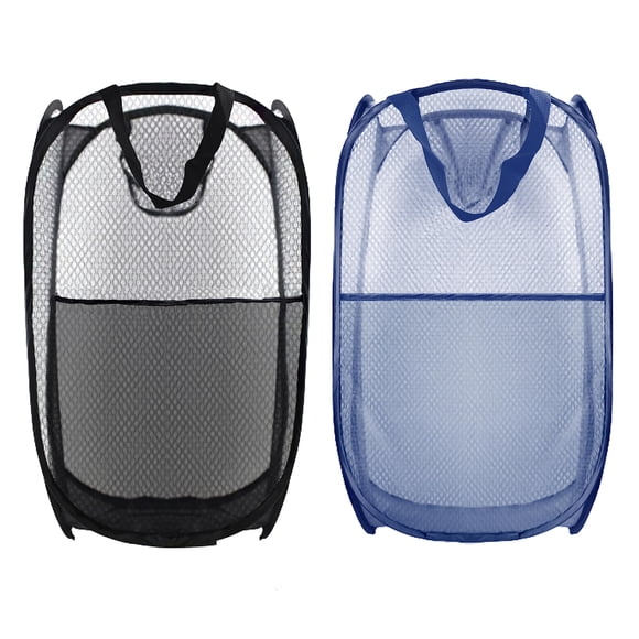 Cesto de ropa Buyongwant, plegable, malla desplegable, paquete de 2