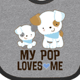 thumbnail image 4 of Inktastic My Pop Loves Me Grandson Puppy Boys Baby Bib, 4 of 4
