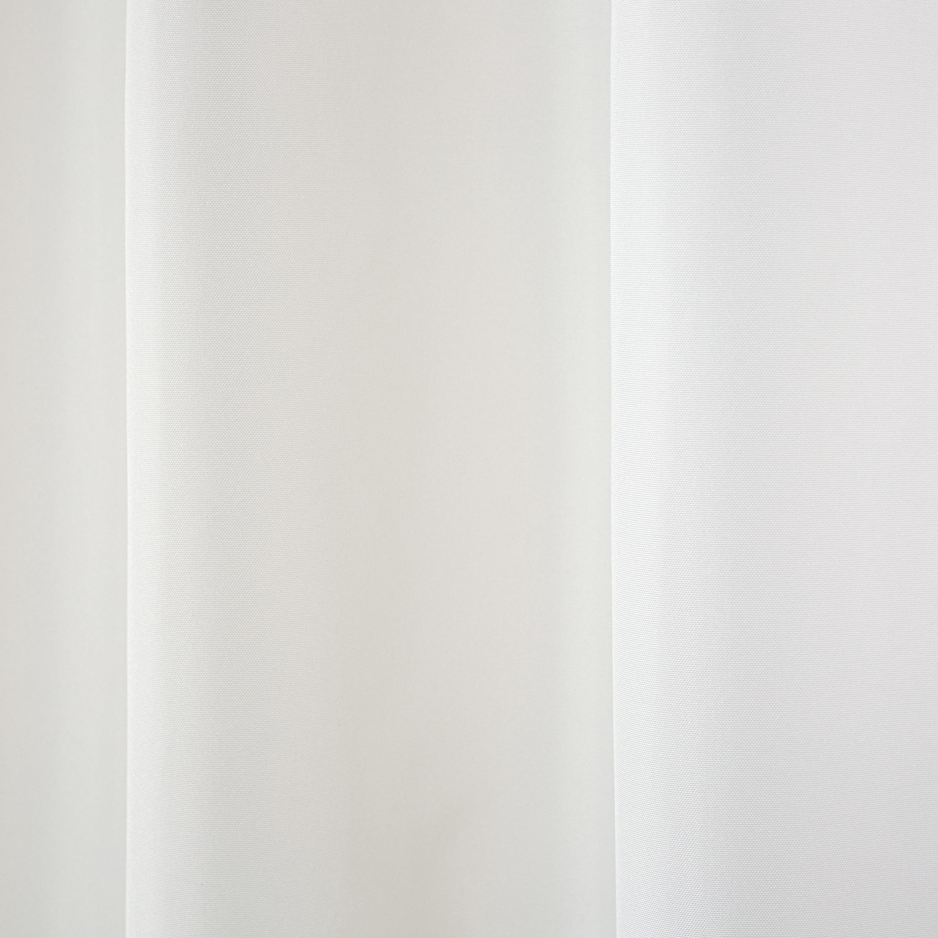 TOWN & COUNTRY BASICS Cabana Solid Heavyweight Indoor Outdoor Curtains, Light Filtering Opacity with Grommet Top, Water Repellent, 2-Pack Set, 54"x84", Winter White