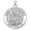 Sterling Silver, variant on Saint Homobonus Oval Religious Medal Female Adult - 1/2 x 2/3″ Dime, Sterling Silver