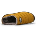 thumbnail image 5 of Calceus Mens Womens Comfortable Faux Fur Lined Slippers Anti-Skid Rubber Sole Indoor Outdoor Slippers Yellow 9, 5 of 6