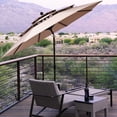 thumbnail image 2 of Topbuy Outdoor Auto-tilt Patio Market Umbrella W/ Double Vented Beige, 2 of 10