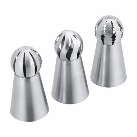 

3pcs/set Nozzles Stainless Steel Icing Nozzle Cake Flower Piping Tip Pastry Cream Decorating Tip
